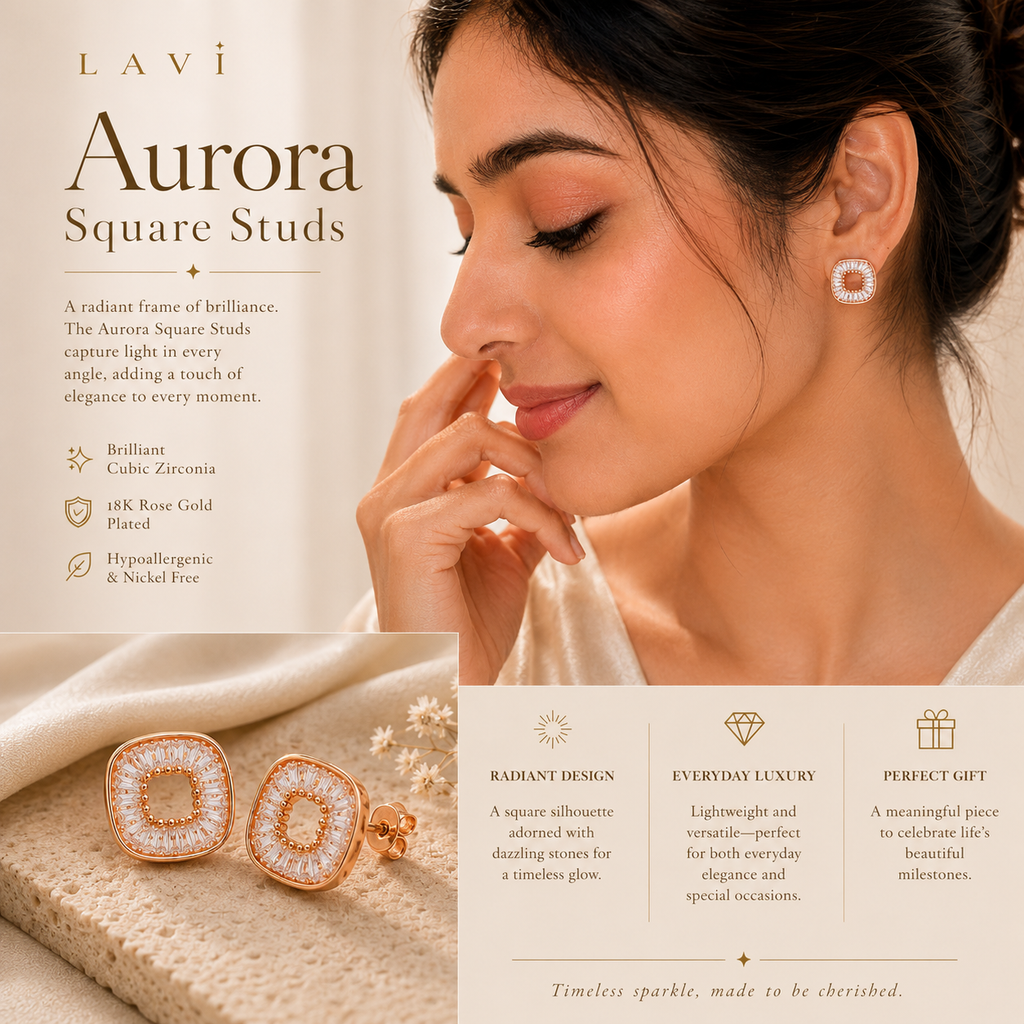 Aurora Square Studs