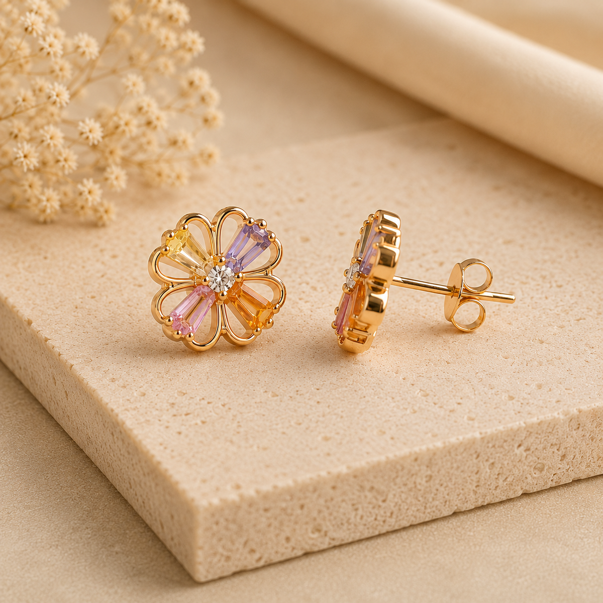 Pastel Petal Studs