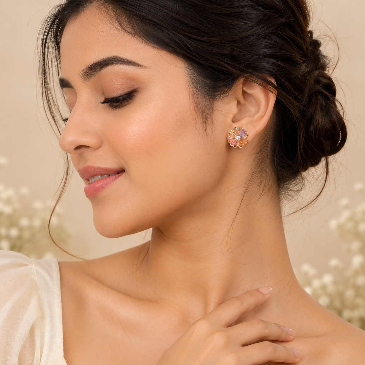 Pastel Petal Studs