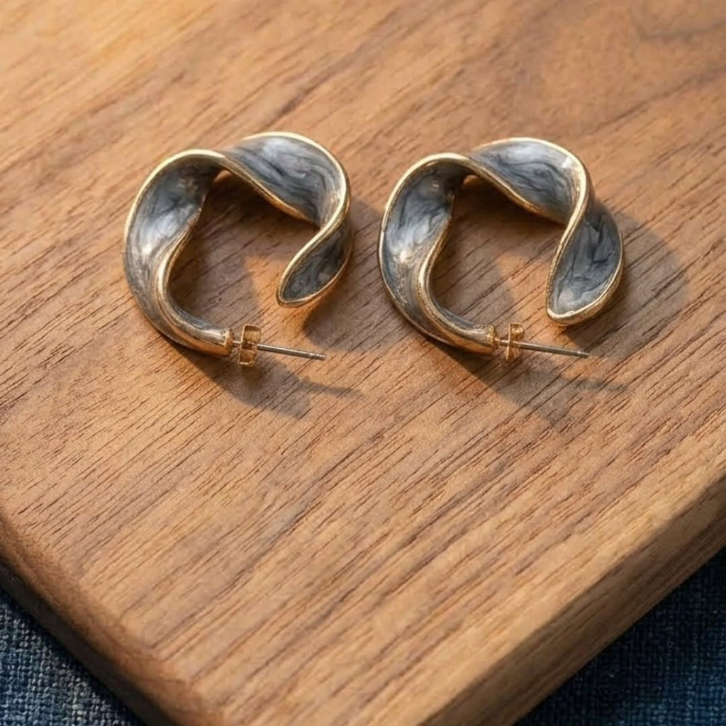 Sleek Sculpted Hoops