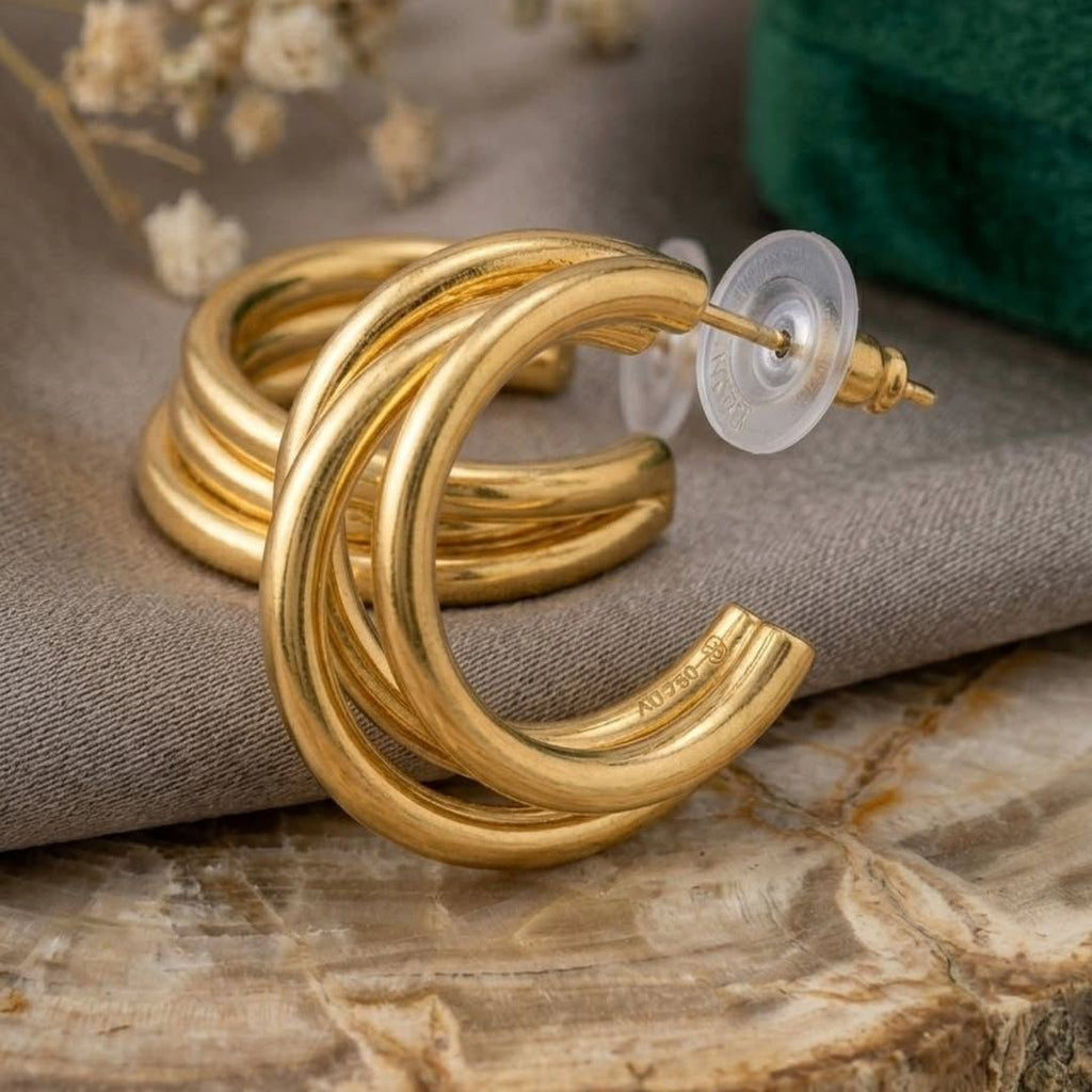 Triple Luxe Hoops