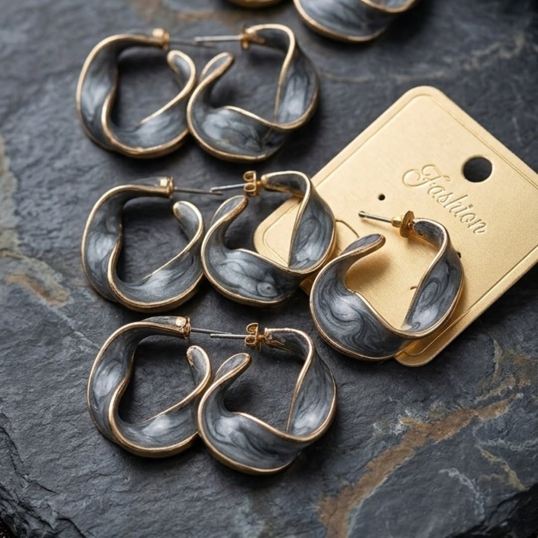 Sleek Sculpted Hoops