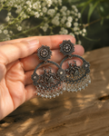 Oxidised Dancing Diva Statement Earrings