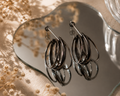 Gunmetal Multi-Hoop Earrings 🖤