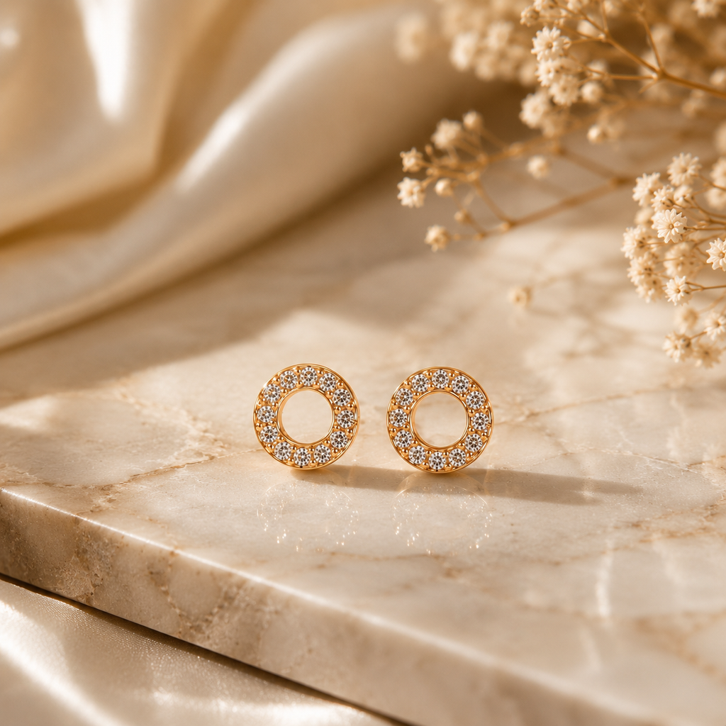 Celeste Halo Stud Earrings