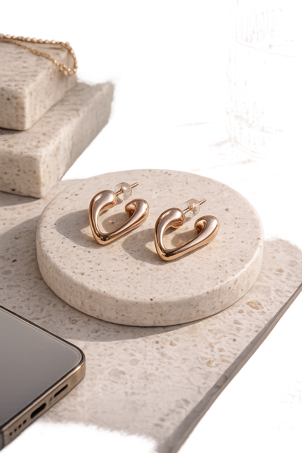 Heart Stud Earrings