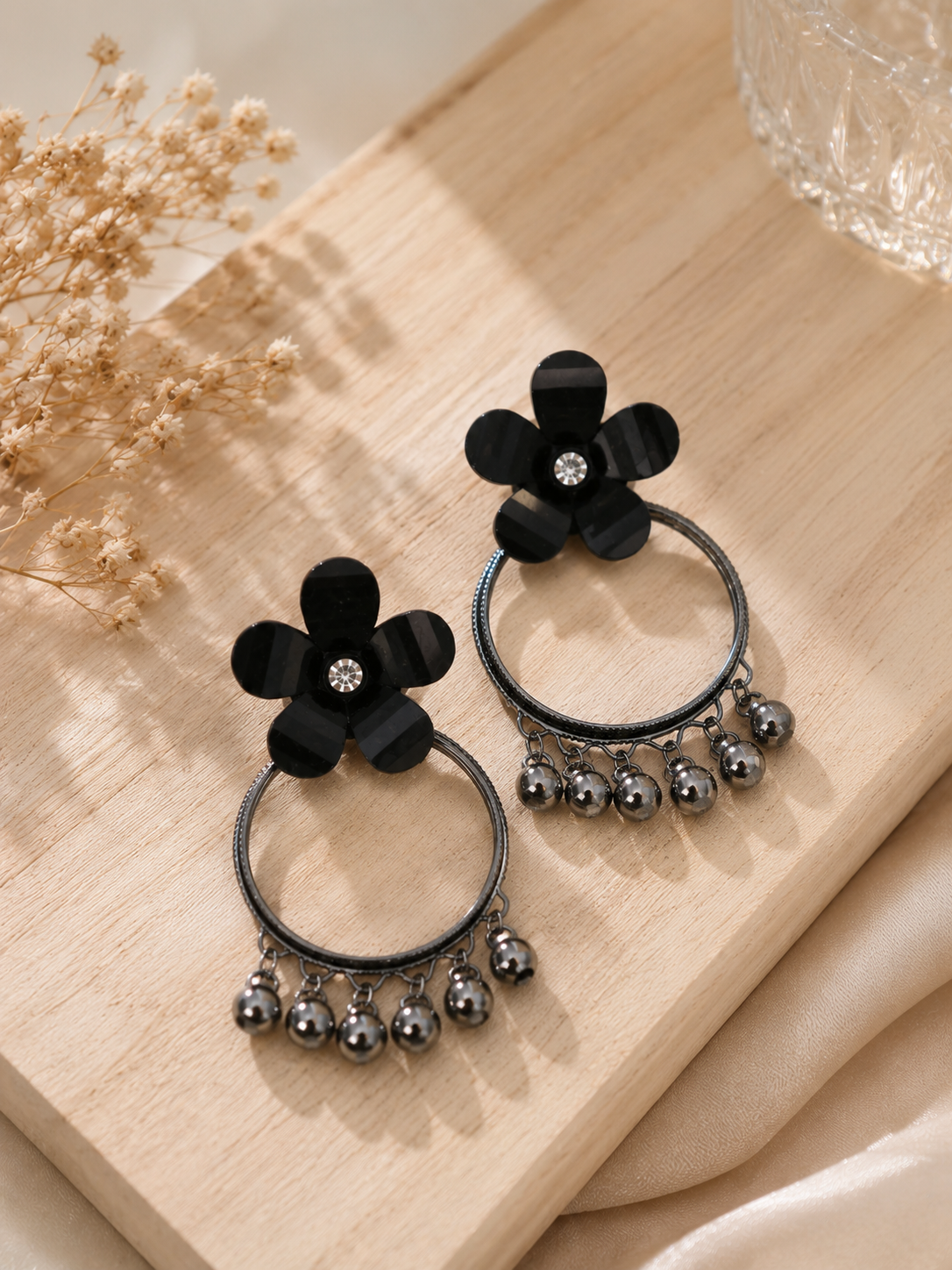 Midnight Bloom Statement Earrings