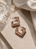 Square Gold Hoop Earrings